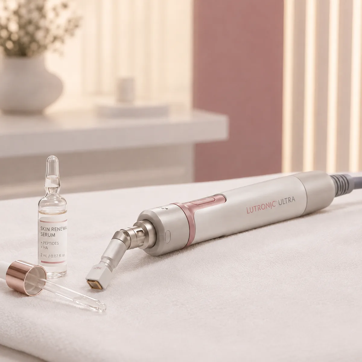 Ponteira de laser com ativo tópico